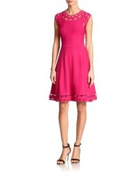 Milly Open Inset Fit  Flare Dress
