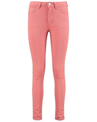 Boohoo Amy 5 Pocket High Rise Pink Skinny Jeans