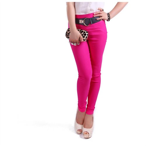 HDE High Waisted Tight Skinny Stretch Pants Hot Pink | Where to ...