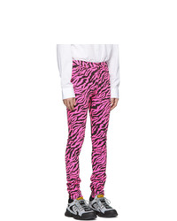 Gucci Pink And Black Zebra Skinny Jeans