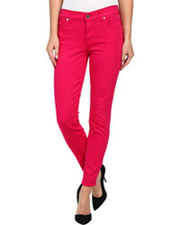 7 For All Mankind The Ankle Skinny In Paradise Pink