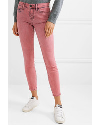 Current/Elliott The Stiletto Cropped Mid Rise Skinny Jeans