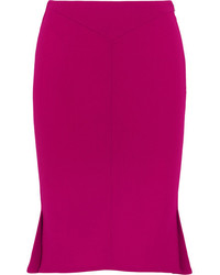 Roland Mouret Nash Wool Crepe Skirt Pink