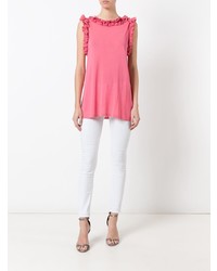 Ermanno Scervino Ruffled Neck And Sleeve Tank