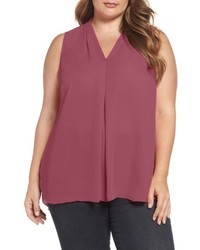 Vince Camuto Sleeveless Inverted Pleat Top