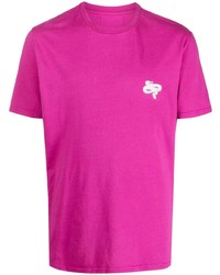 Hot Pink Snake Crew-neck T-shirt