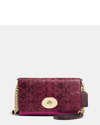 Coach Crosstown Crossbody In Colorblock Exotic Embossed Leather