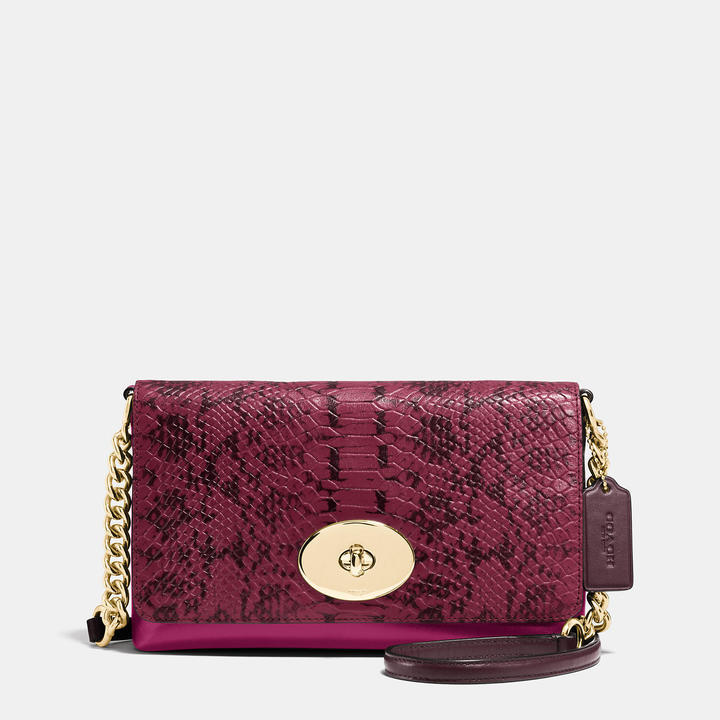 Coach Crosstown Crossbody In Colorblock Exotic Embossed Leather