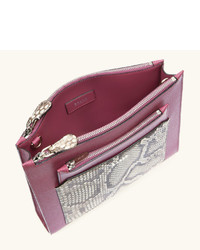 Gildea Leather Python Cross Body Bag In Candy