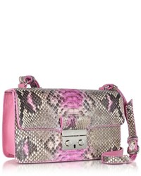 Ghibli Pink Python And Leather Crossbody Bag
