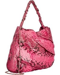 Zagliani Python Frida Shoulder Bag Pink