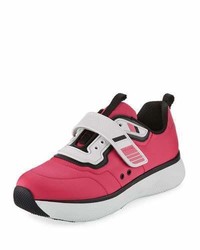 Prada Linea Rossa Stretch Mesh Platform Sneakers Pink