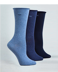 Calvin Klein Hosiery Roll Top Socks 3 Pack
