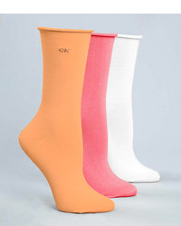 Calvin Klein Hosiery Roll Top Socks 3 Pack