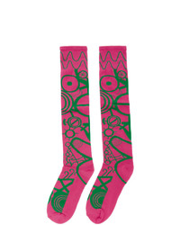 Charles Jeffrey Loverboy Pink And Green Gender Identity Socks