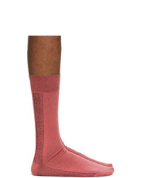 Issey Miyake Men Pink Border Socks
