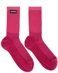 Jacquemus Pink La Montagne Les Chaussettes Lenvers Socks