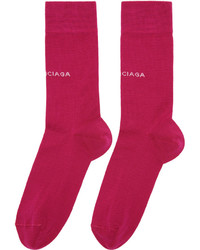 Balenciaga Pink Logo Socks