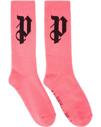 Palm Angels Pink Pa Monogram Socks