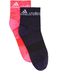adidas by Stella McCartney Two Pack Pink Purple Running Socks