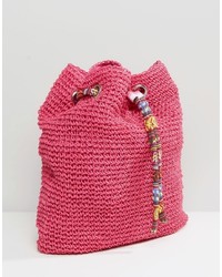 South Beach Slouch Straw Shoulder Bag