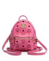 Hot Pink Studded Canvas Backpack