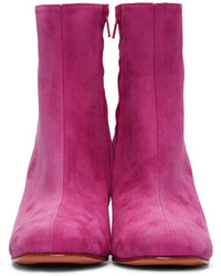 Maryam Nassir Zadeh Pink Suede Agnes Boots
