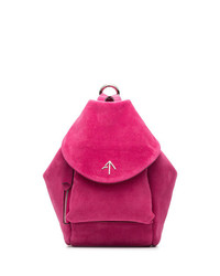 Manu Atelier Fuchsia Fernweh Mini Suede Backpack