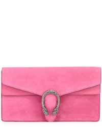 Gucci Dionysus Small Suede Clutch Bag Pink