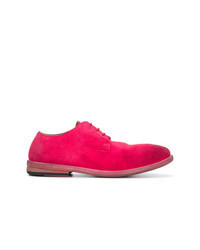 Hot Pink Suede Derby Shoes
