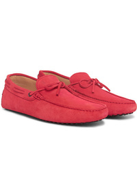 Hot Pink Suede Driving Shoes