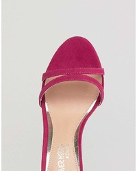 Head Over Heels By Dune Bright Pink Ankle Strap Going Out Heeled Sandal