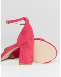 Faith Wide Fit Pink Heeled Sandals