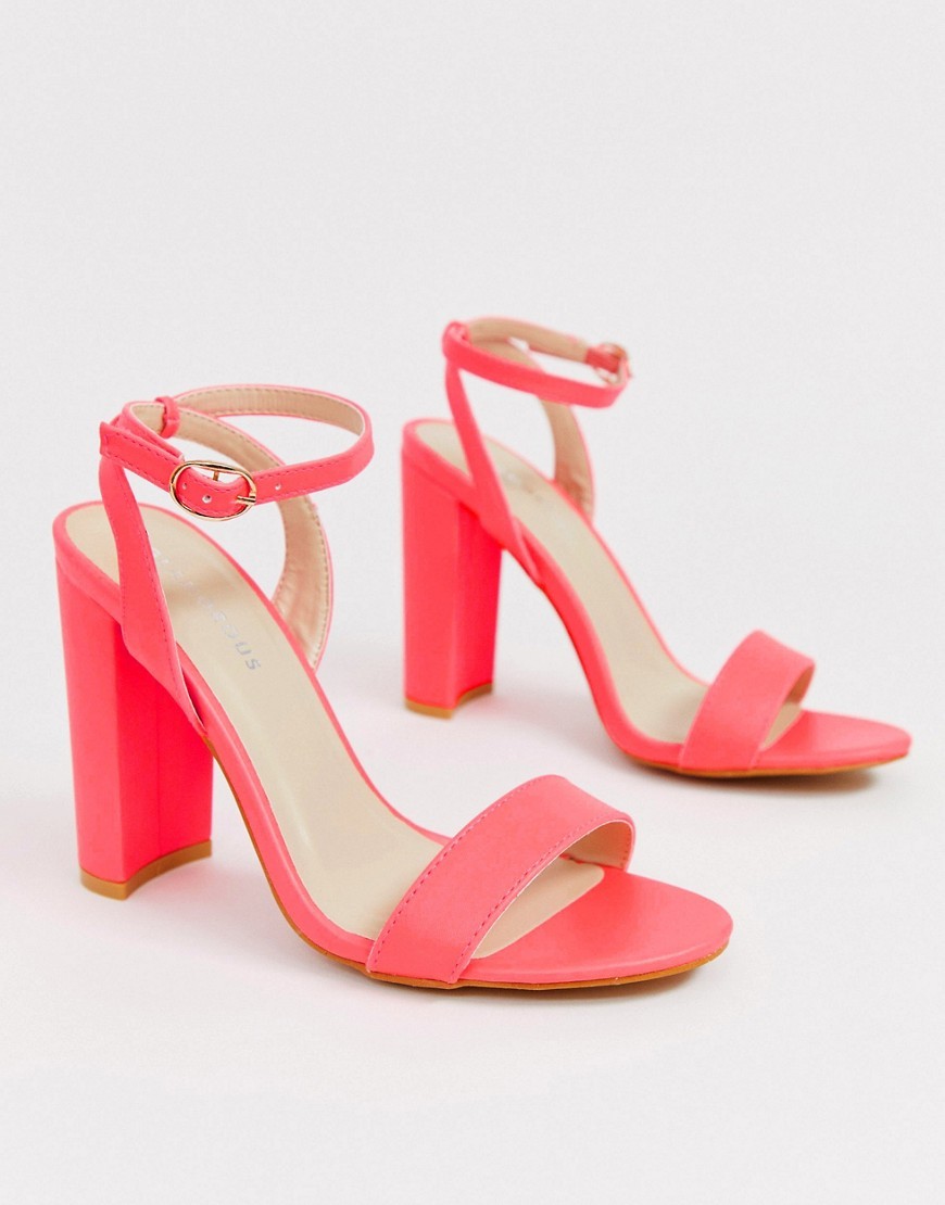 hot pink barely there heels