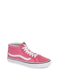 Hot Pink Suede High Top Sneakers