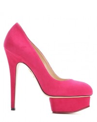 Charlotte Olympia Hot Dolly Suede Pumps