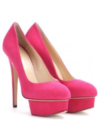 Charlotte Olympia Hot Dolly Suede Pumps