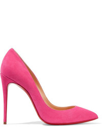 Christian Louboutin Pigalle Follies 100 Suede Pumps Pink