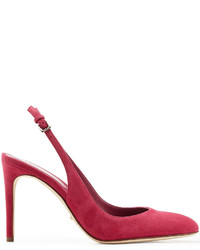 Sergio Rossi Suede Sling Back Pumps