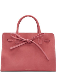 Hot Pink Suede Tote Bag