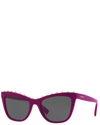 Valentino Cat Eye Rockstud Sunglasses
