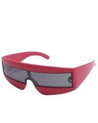 Efocus Pink Frame Retro Shield Sunglasses Bed Intruder Sunglasses