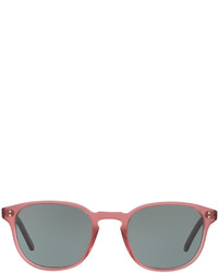 Oliver Peoples Fairmont Mirrored Square Sunglasses Pink
