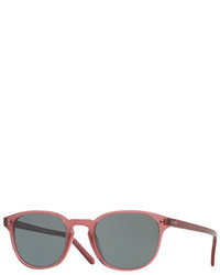 Oliver Peoples Fairmont Mirrored Square Sunglasses Pink