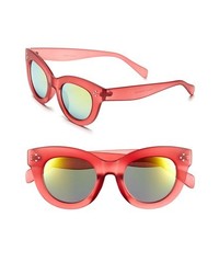 Fantas Eyes Fe Ny 49mm Mirror Lens Sunglasses Pink One Size