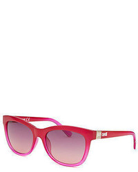 Just Cavalli Jc567s 83z 55 Square Red And Hot Pink Sunglasses