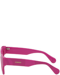 Jacquemus Pink Le Papier Les Lunettes Baci Sunglasses