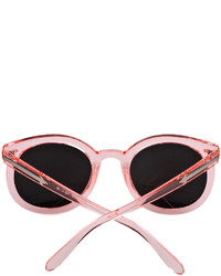 Choies Pink Transparent Arrow Frame Sunglasses With Mirror Lens