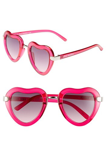 Steve Madden Heart 46mm Sunglasses Hot Pink One Size, $38 | Nordstrom ...