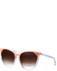 Thierry Lasry Swappy Streaked Cat Eye Sunglasses Pink